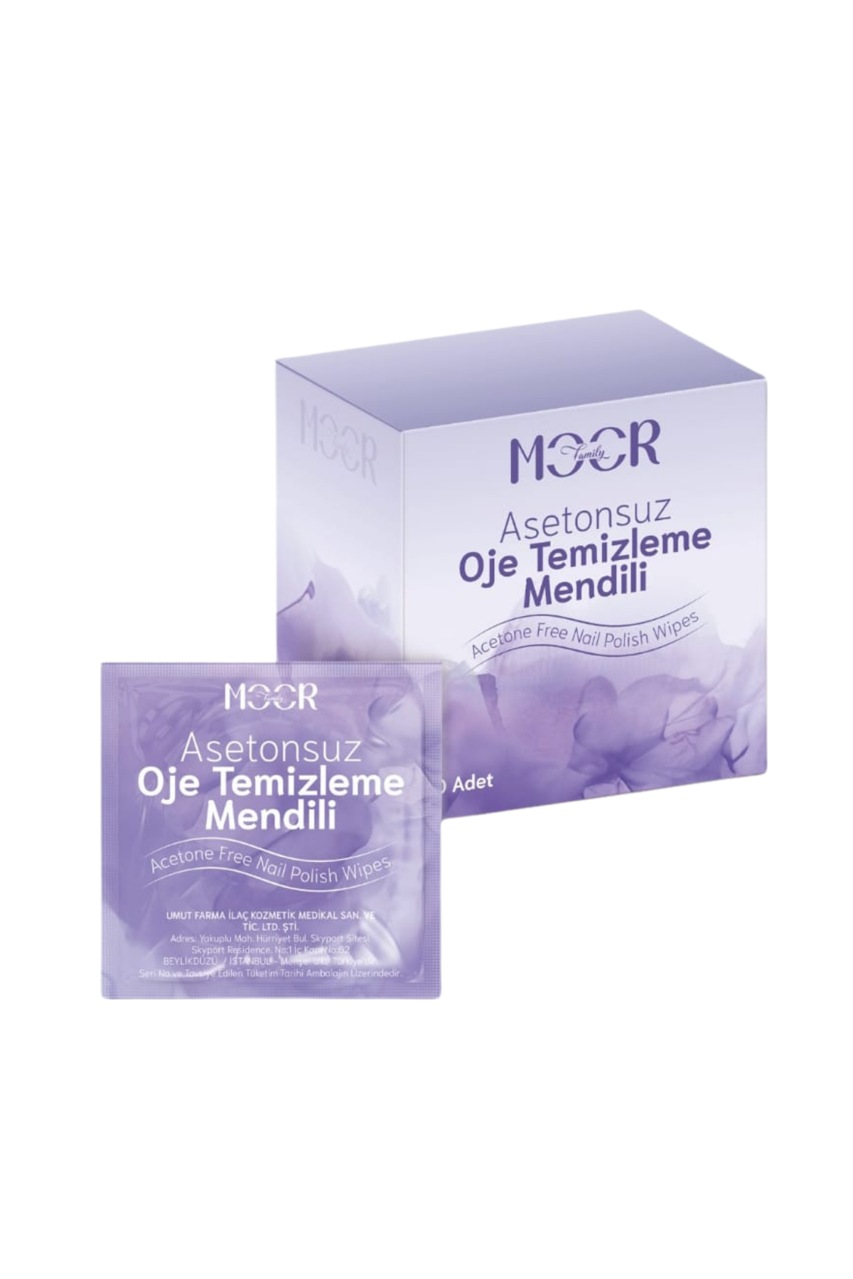 ASETONSUZ OJE TEMİZLEME MENDİLİ