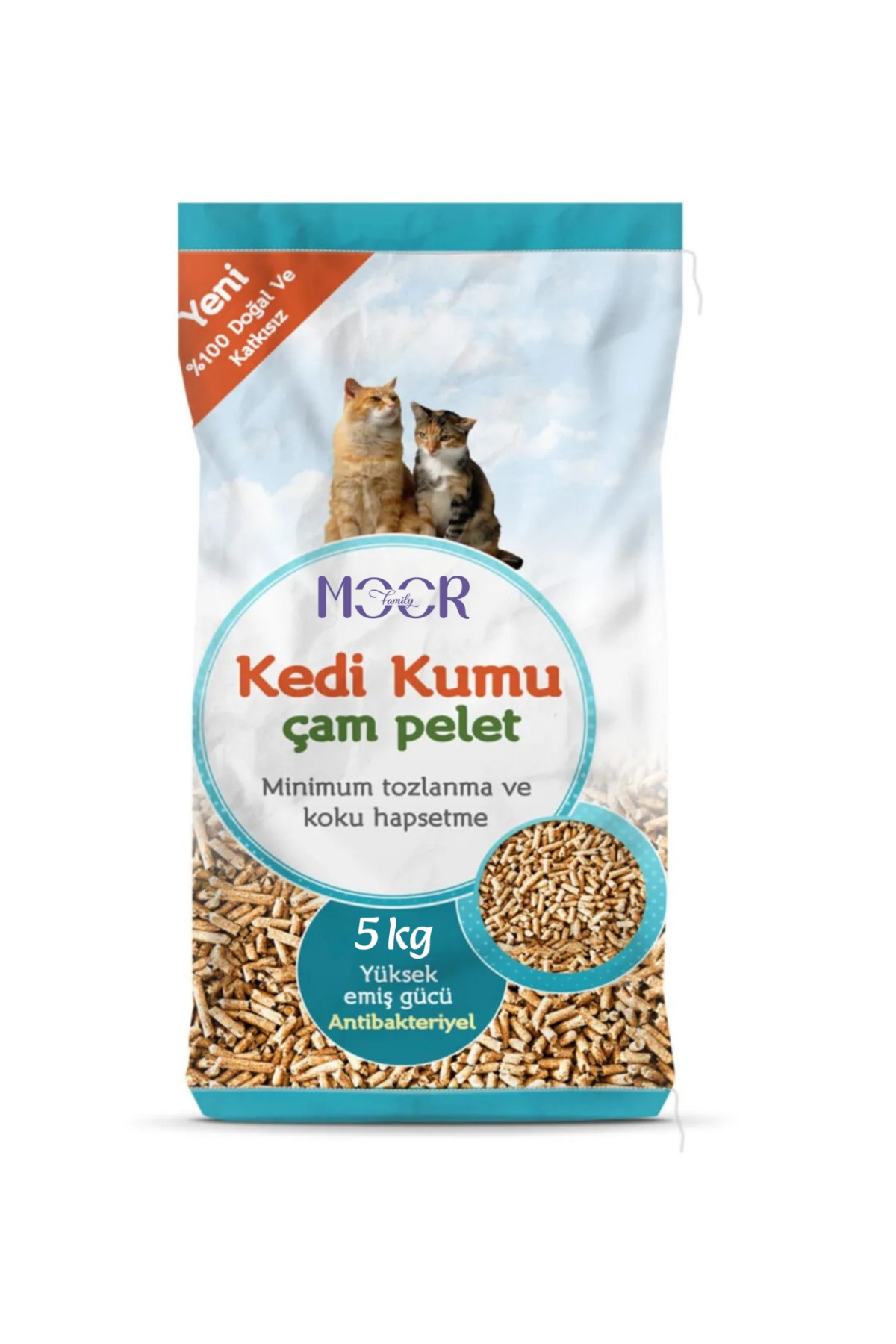 MOOR CAM PALET KEDİ KUMU 5 KG
